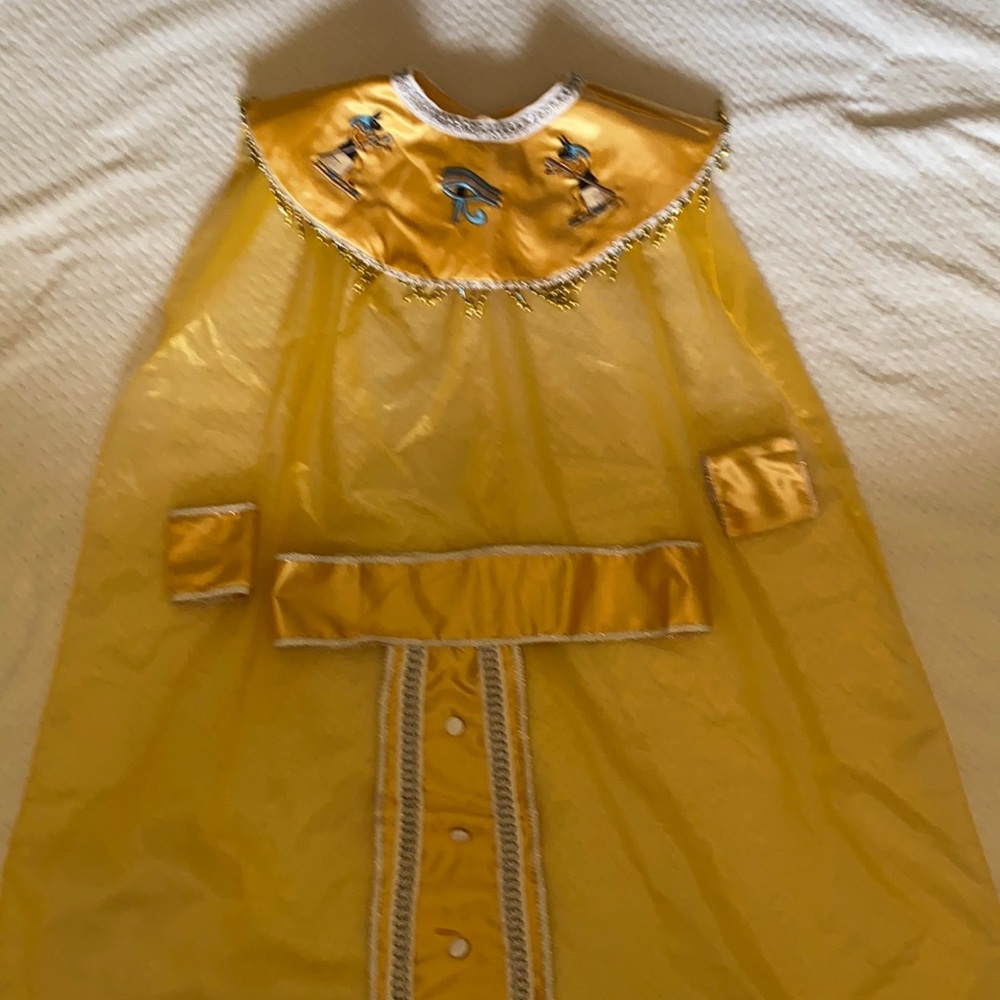 Cleopatra costume cape, belt, cuffs, headband